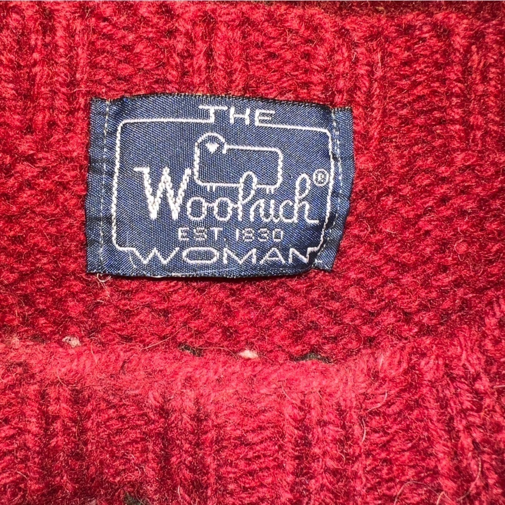 The Woolrich Women’s Springer Spaniel Puppy With Boot 100% Wool Vintage Sweater - Picture 10 of 16